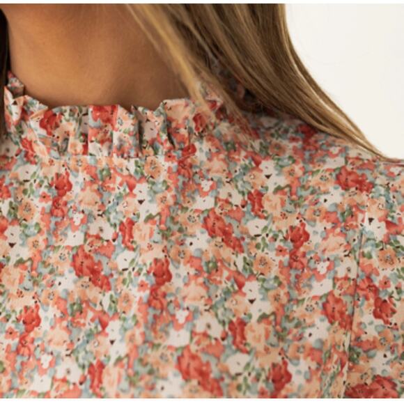 Indie & Co. Dress X-Small Amelia Floral Cottage Core Ruffle Like New Feminine - Picture 5 of 16